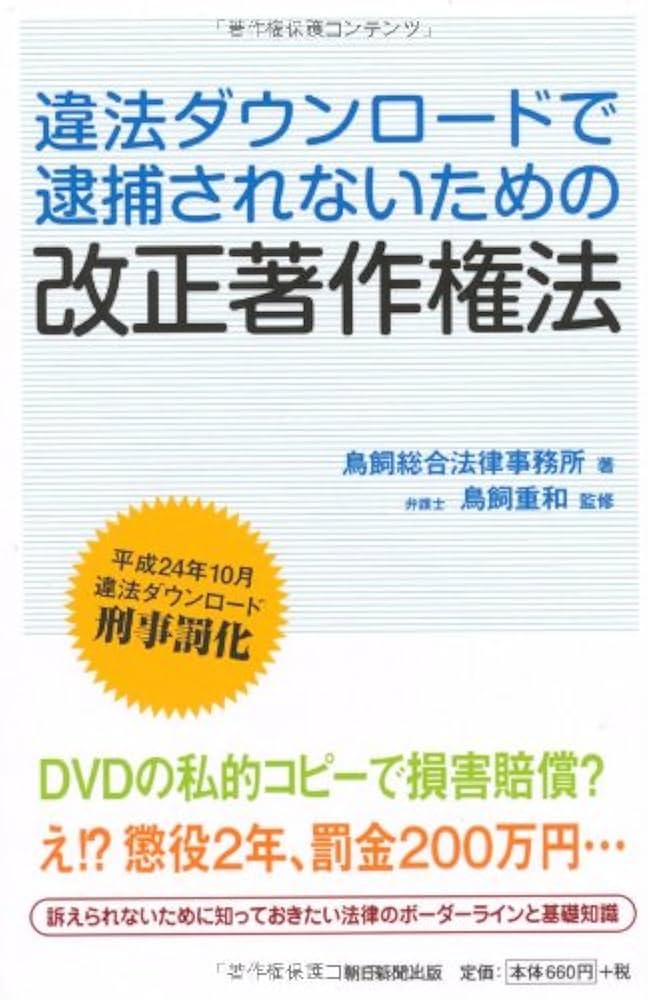 違法ダウンロードで逮捕されないための改正著作権法 | 鳥飼総合